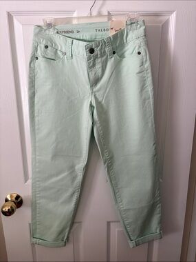 Talbots Pale Mint Green Boyfriend Jeans